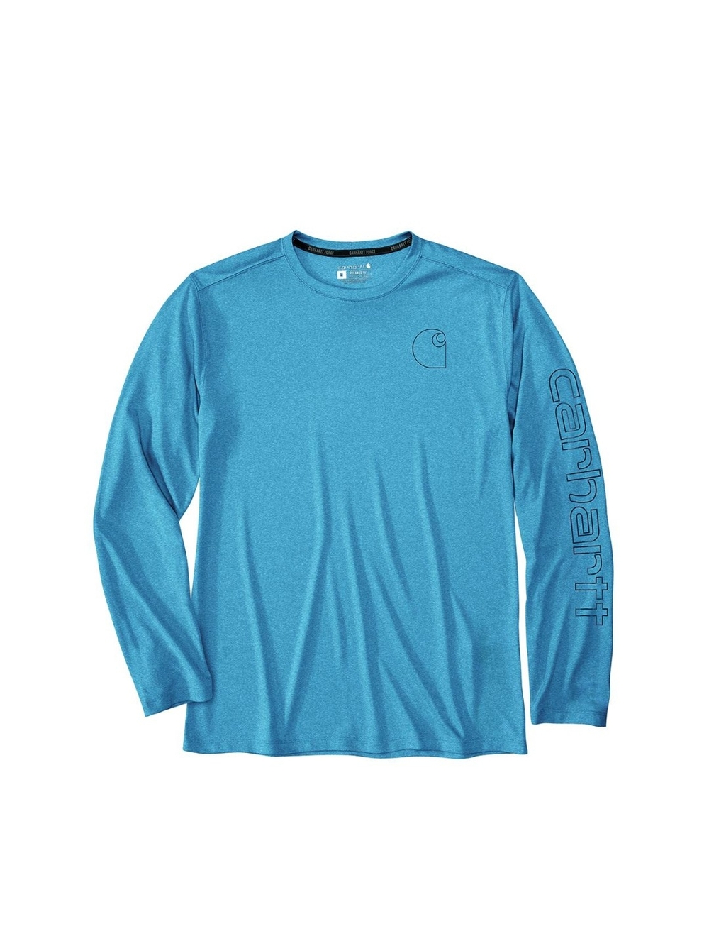 Carhartt Men’s Long Sleeve Crew Tee - Aqua Blue. Size XL Tall. Sun Defender.